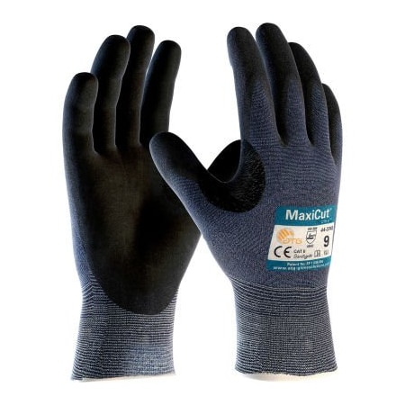 Pip MaxiCut Ultra Seamless Knit Engineered Yarn Glove Nitrile Coated MicroFoam Grip, XL, Blue, 12pk 44-3745/XL